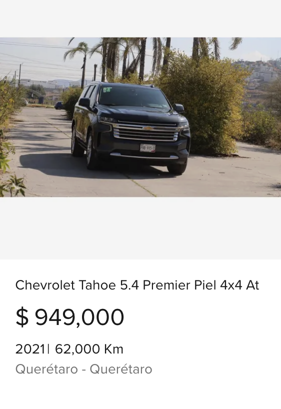 Chevrolet Tahoe 5.4 Premier Piel 4x4 AT